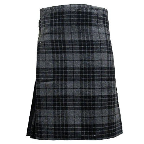 Tartanista - Herren Kilts mit 61 cm (24“) Länge - hochwertig - Granitgrau - Taille (Nabelhöhe): 127cm (50“), Länge: 61cm (24“) von Tartanista