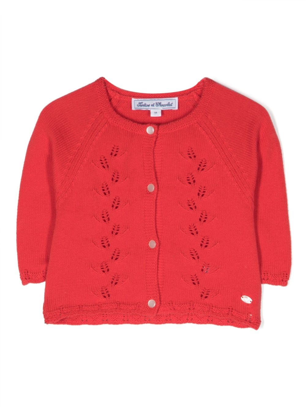 Tartine Et Chocolat Cardigan mit Logo-Schild - Rot von Tartine Et Chocolat