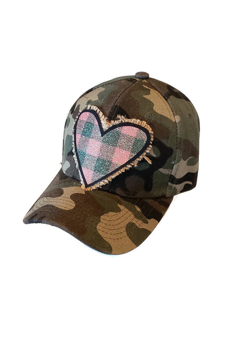 Camo Und Büffel Karierten Herz-Hut Camo Und Büffel Karierten Herz-Hut von TaruCreative