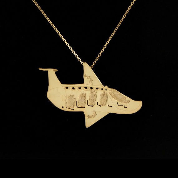 Medium Size Personalisierter Schmuck, Maßgeschneiderte Vergoldete Silberhalsketten Aus Den Zeichnungen Ihrer Kinder, Perfektes Geschenk von TasarimTakarim