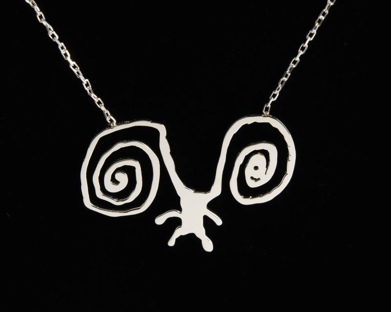 Personalisierte Halsketten Von Ihren Kinder Zeichnungen, Handgemachte Silber Schmuck & Einzigartige Geschenke, Weihnachtsgeschenk von TasarimTakarim