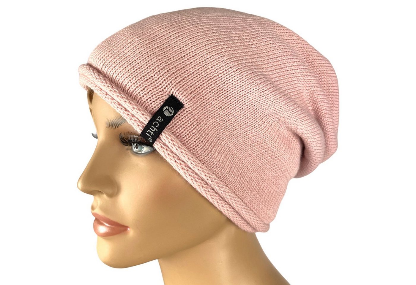 Taschen4life Beanie Damen Mütze AZ1378PC Longbeanie, Rund-strick ohne Bommel, leicht gefüttert, lange Passform von Taschen4life