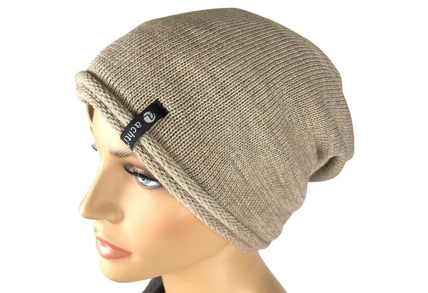 Taschen4life Beanie Damen Mütze AZ1378PC Longbeanie, Rund-strick ohne Bommel, leicht gefüttert, lange Passform von Taschen4life