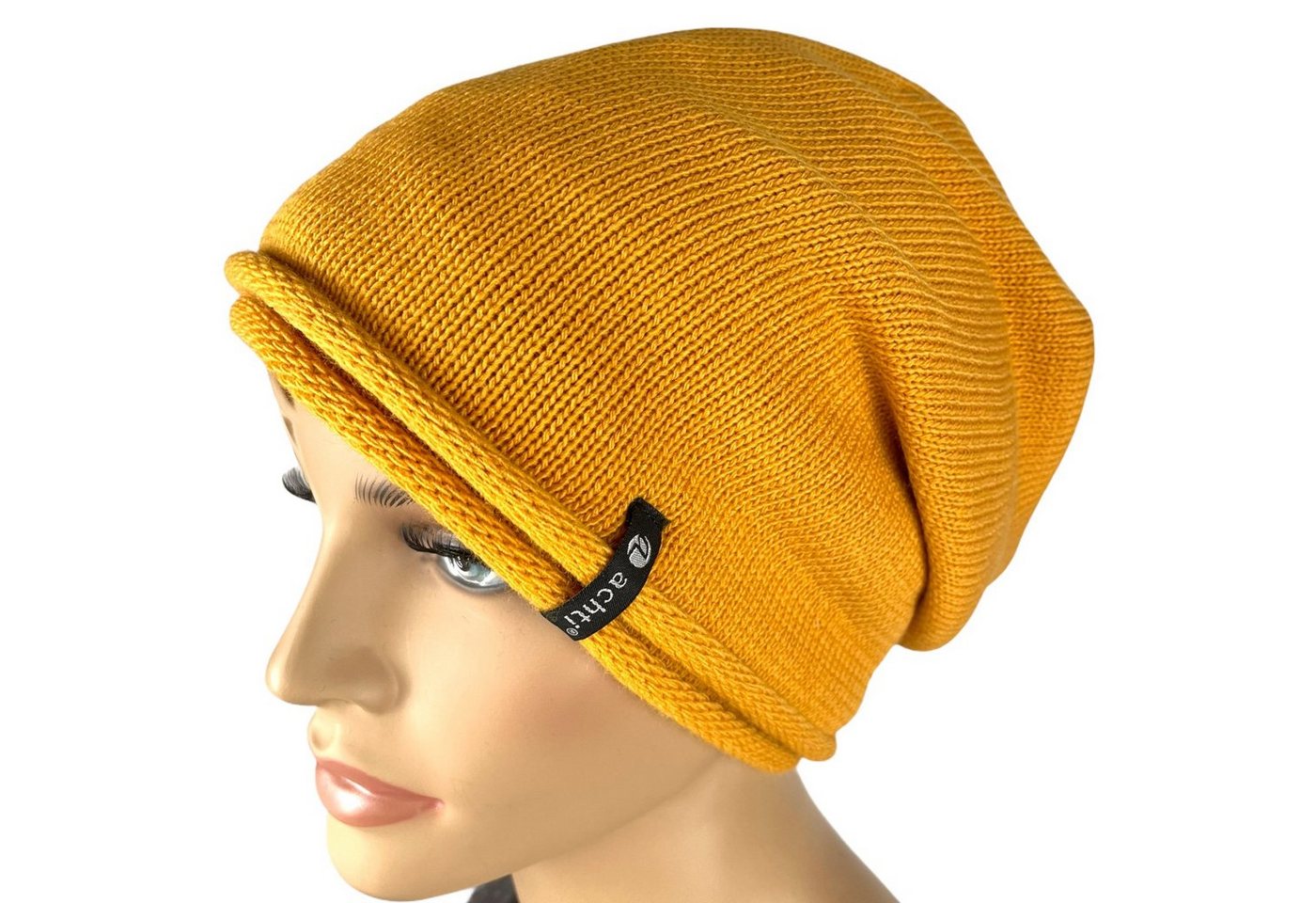 Taschen4life Beanie Damen Mütze AZ1378PC Longbeanie, Rund-strick ohne Bommel, leicht gefüttert, lange Passform von Taschen4life