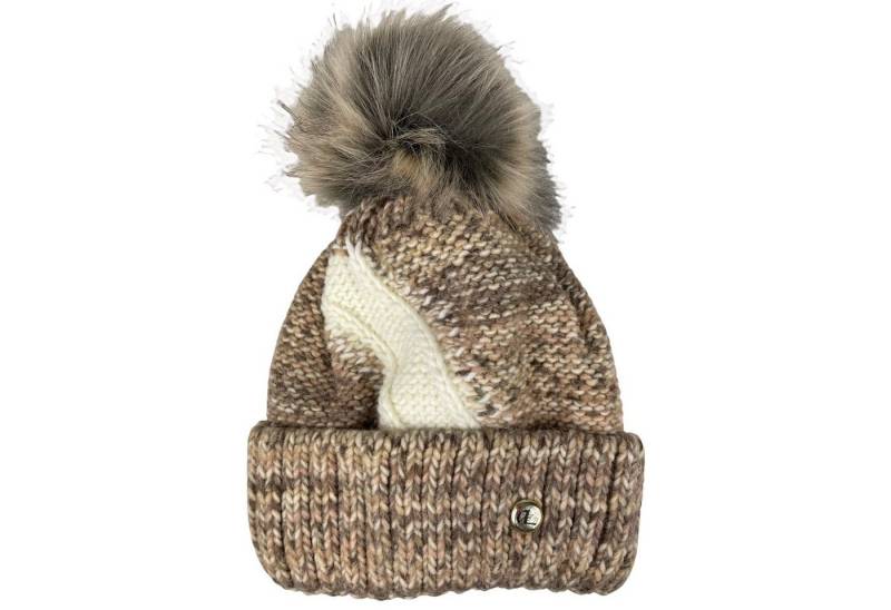 Taschen4life Bommelmütze Damen & Herren Mütze mit großem Bommel 701P gestrickte Wintermütze mit Pompon, Zopfmuster, gefüttert von Taschen4life