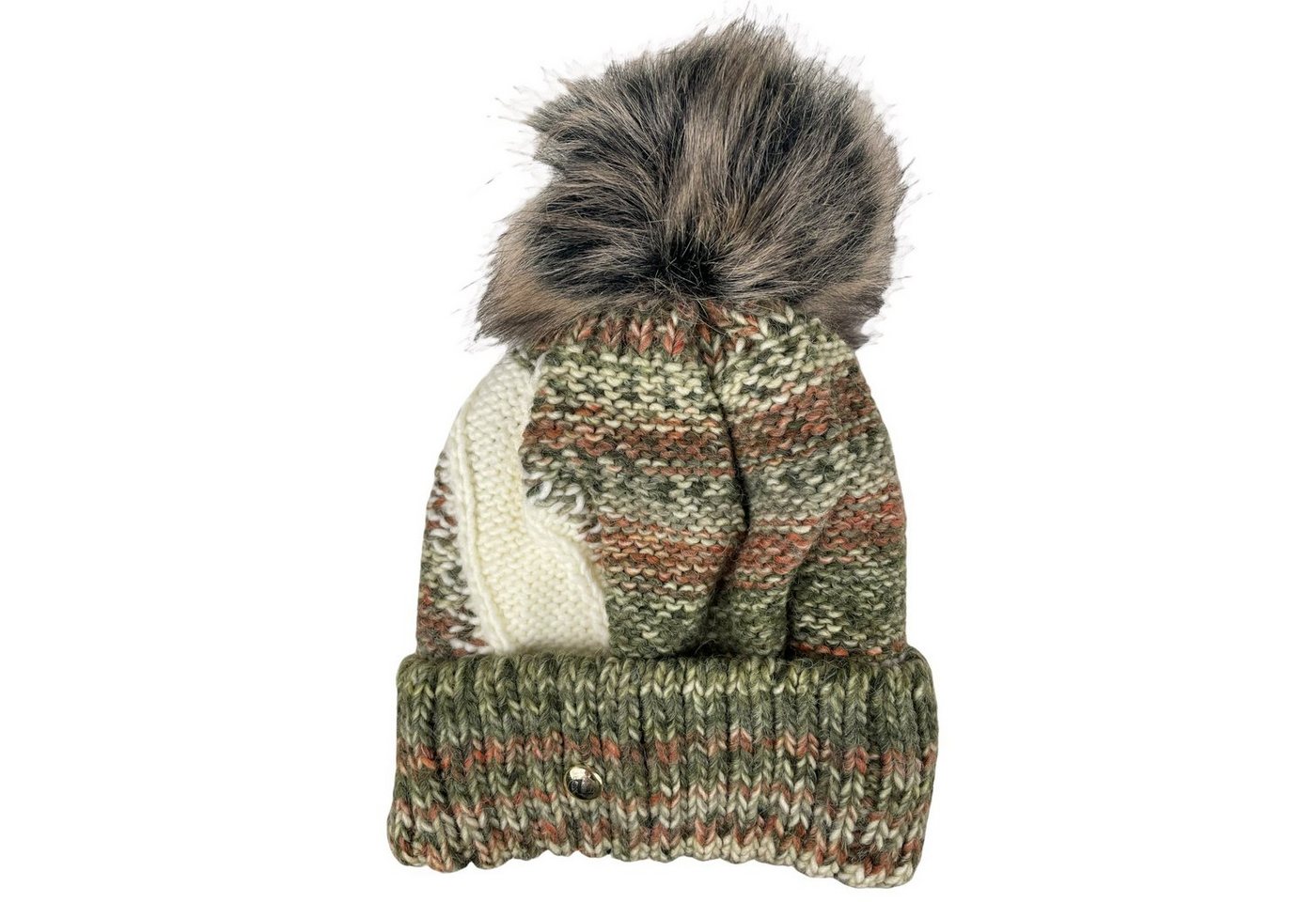 Taschen4life Bommelmütze Damen & Herren Mütze mit großem Bommel 701P gestrickte Wintermütze mit Pompon, Zopfmuster, gefüttert von Taschen4life