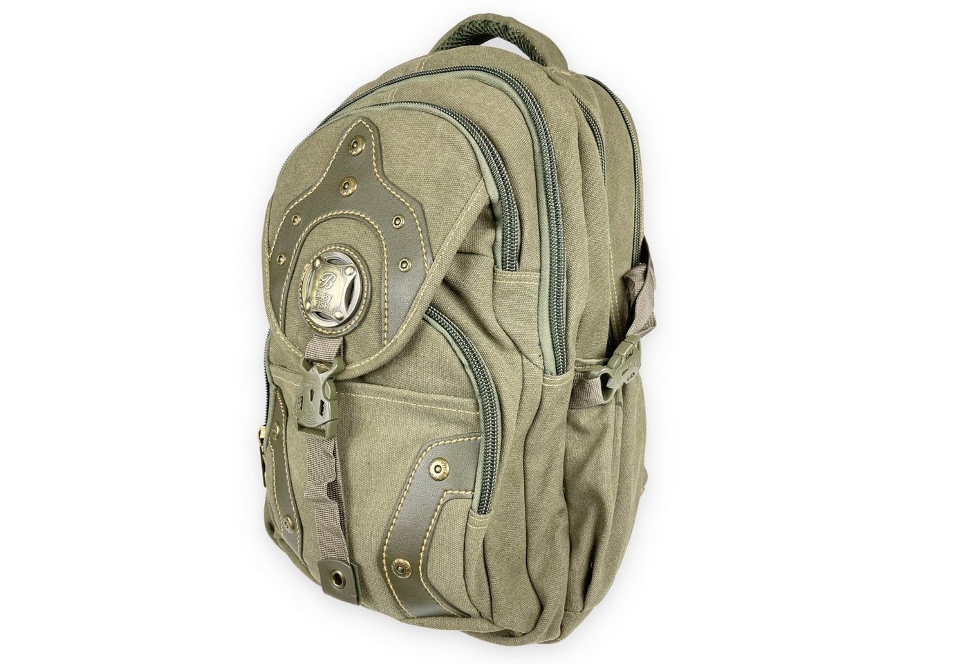 Taschen4life Freizeitrucksack Babyfish Rucksack BA01, Stoffrucksack, Laptopfach, robuster Canvas, uni & camouflage von Taschen4life