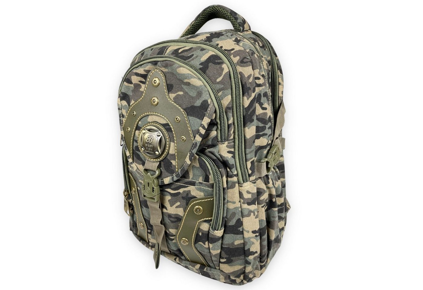 Taschen4life Freizeitrucksack Babyfish Rucksack BA01, Stoffrucksack, Laptopfach, robuster Canvas, uni & camouflage von Taschen4life