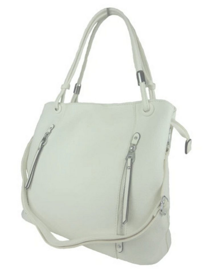 Taschen4life Handtasche Damen Schultertasche 4177-BB, geräumiges Hauptfach, mehrere kleine Fächer, Pastell-Farben von Taschen4life