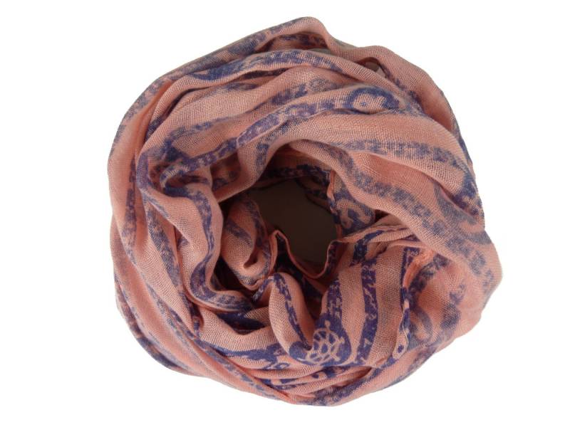 Taschen4life Loop Loop Schal Sommer Damen Halstuch QSWB-52, Anker und Streifen Muster, Schlauchschal von Taschen4life