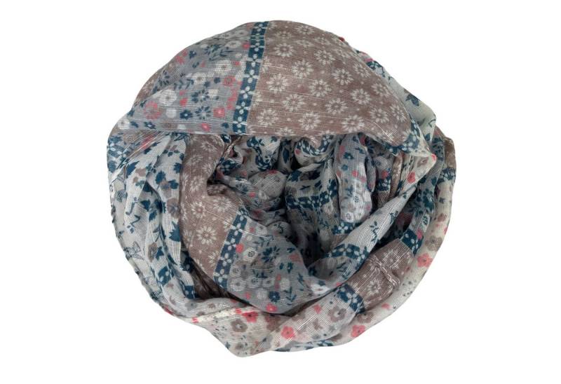 Taschen4life Loop leichter Damen Loop Schal, mit Streublümchen, vintage & modern von Taschen4life