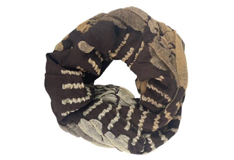 Taschen4life Modeschal Damen Schal Loop S76, 3D Effekt, Blumenmuster, Loopschal von Taschen4life