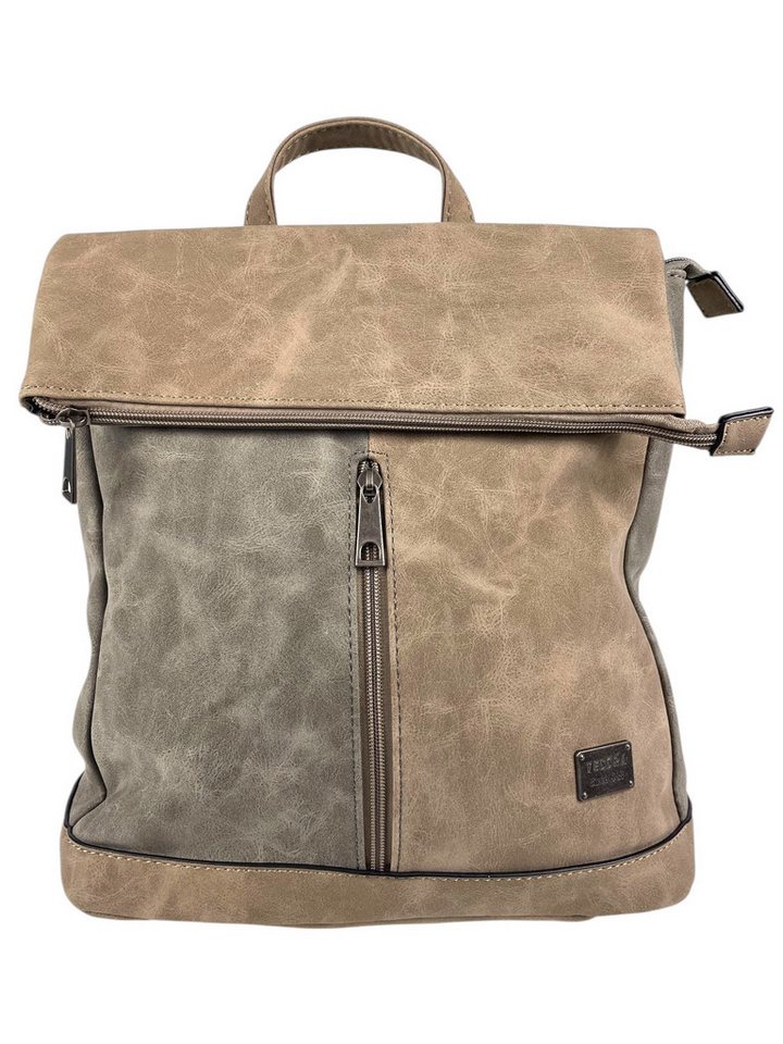Taschen4life Rucksack 2in1 Rucksack & Umhängetasche in Einem D5623, Damen Rucksacktasche, Fächer, schnell umbaubar, Multifunktionsrucksack von Taschen4life