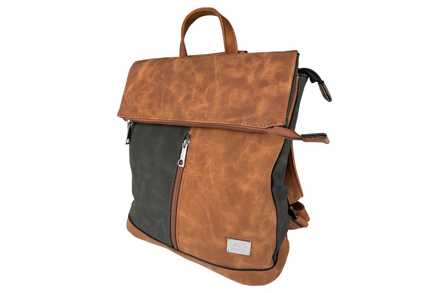 Taschen4life Rucksack 2in1 Rucksack & Umhängetasche in Einem D5623, Damen Rucksacktasche, Fächer, schnell umbaubar, Multifunktionsrucksack von Taschen4life