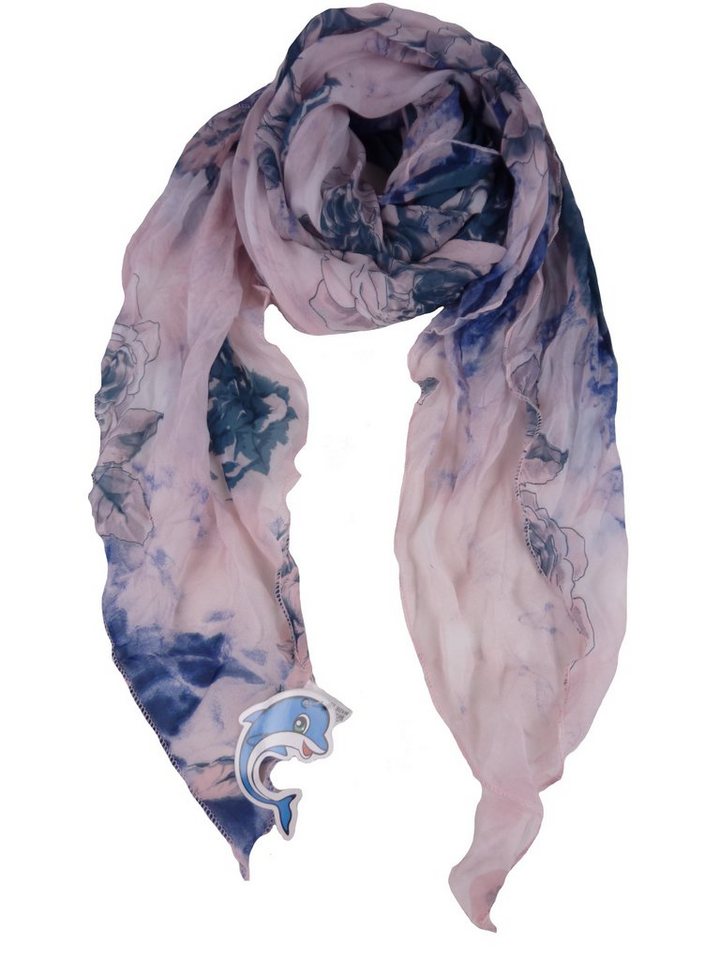 Taschen4life Schal Damen Schal QS-05-XJ, Blumen Muster, Tuch gemustert mehrfarbig von Taschen4life
