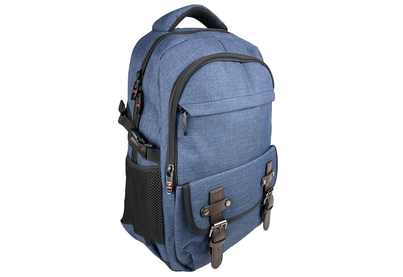 Taschen4life Schulrucksack Rucksack aus Stoff - Cityrucksack D9022, strapazierfähig und gut gepolstert, ideal für Schule, Arbeit, Sport von Taschen4life