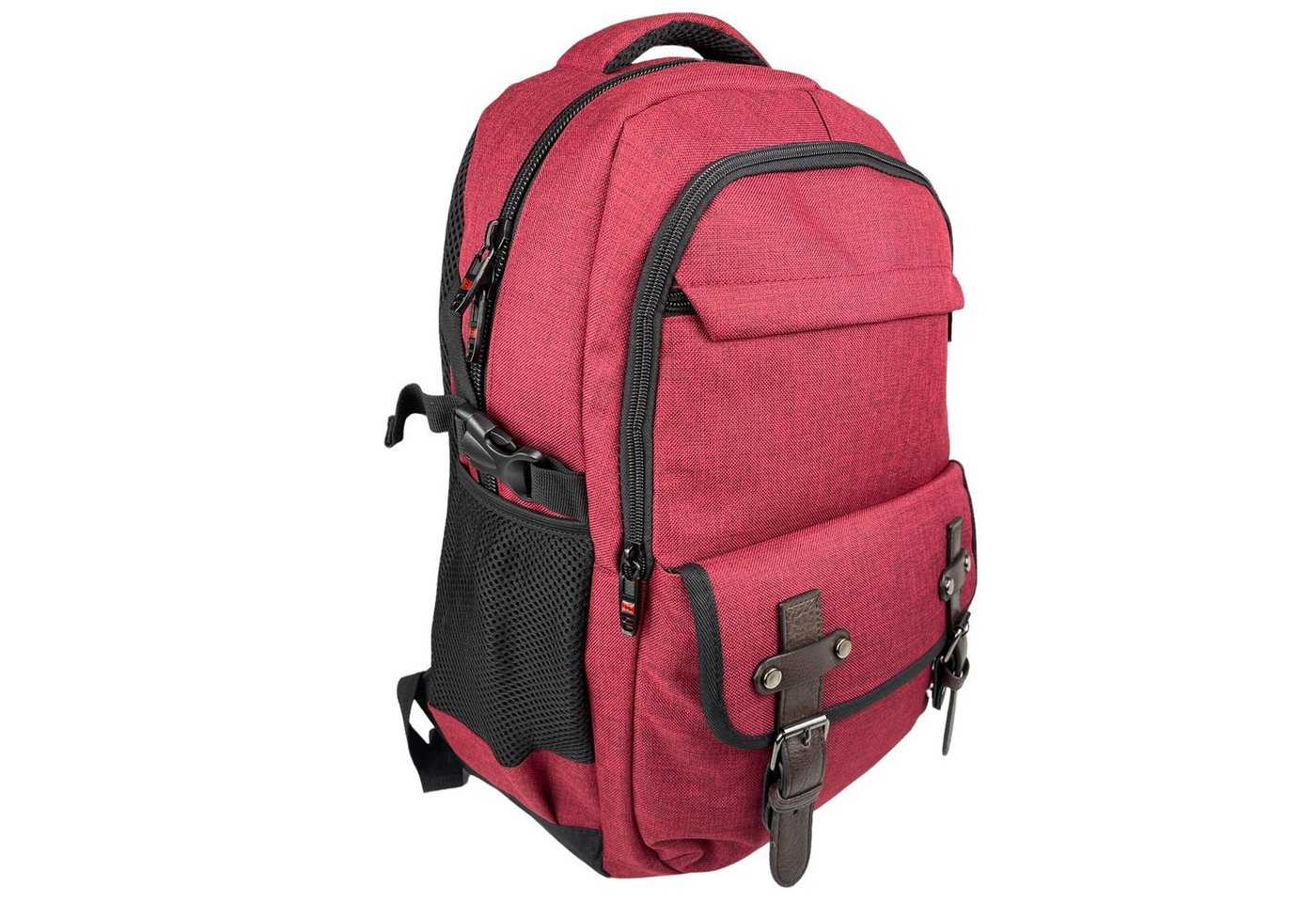 Taschen4life Schulrucksack Rucksack aus Stoff - Cityrucksack D9022, strapazierfähig und gut gepolstert, ideal für Schule, Arbeit, Sport von Taschen4life