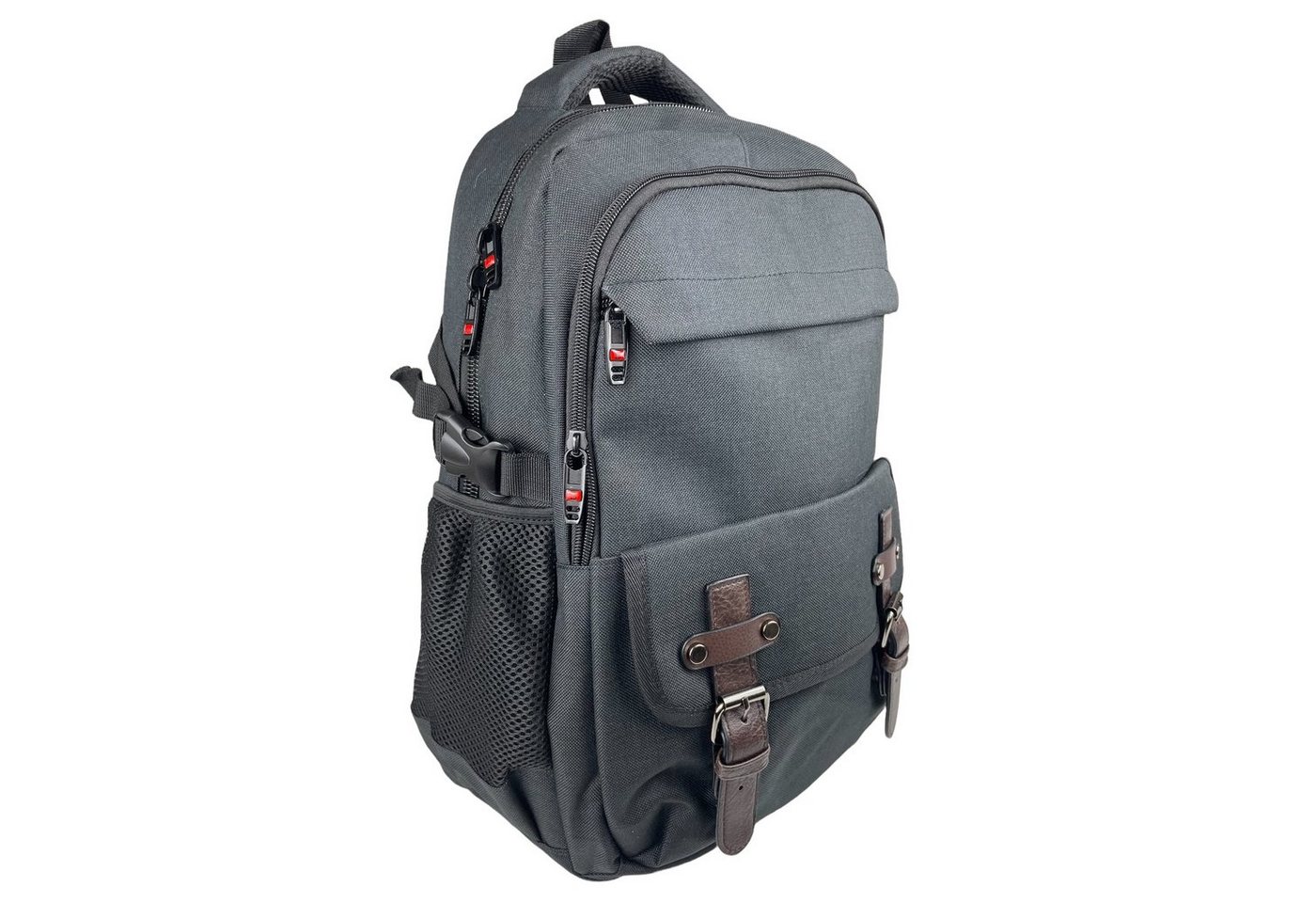 Taschen4life Schulrucksack Rucksack aus Stoff - Cityrucksack D9022, strapazierfähig und gut gepolstert, ideal für Schule, Arbeit, Sport von Taschen4life