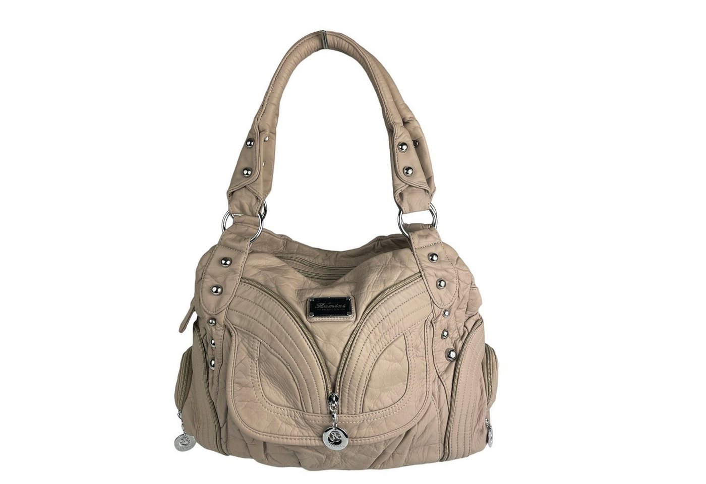 Taschen4life Schultertasche klassische Damen Handtasche AK1168, Tasche mit vielen Fächern, Alltagstasche von Taschen4life