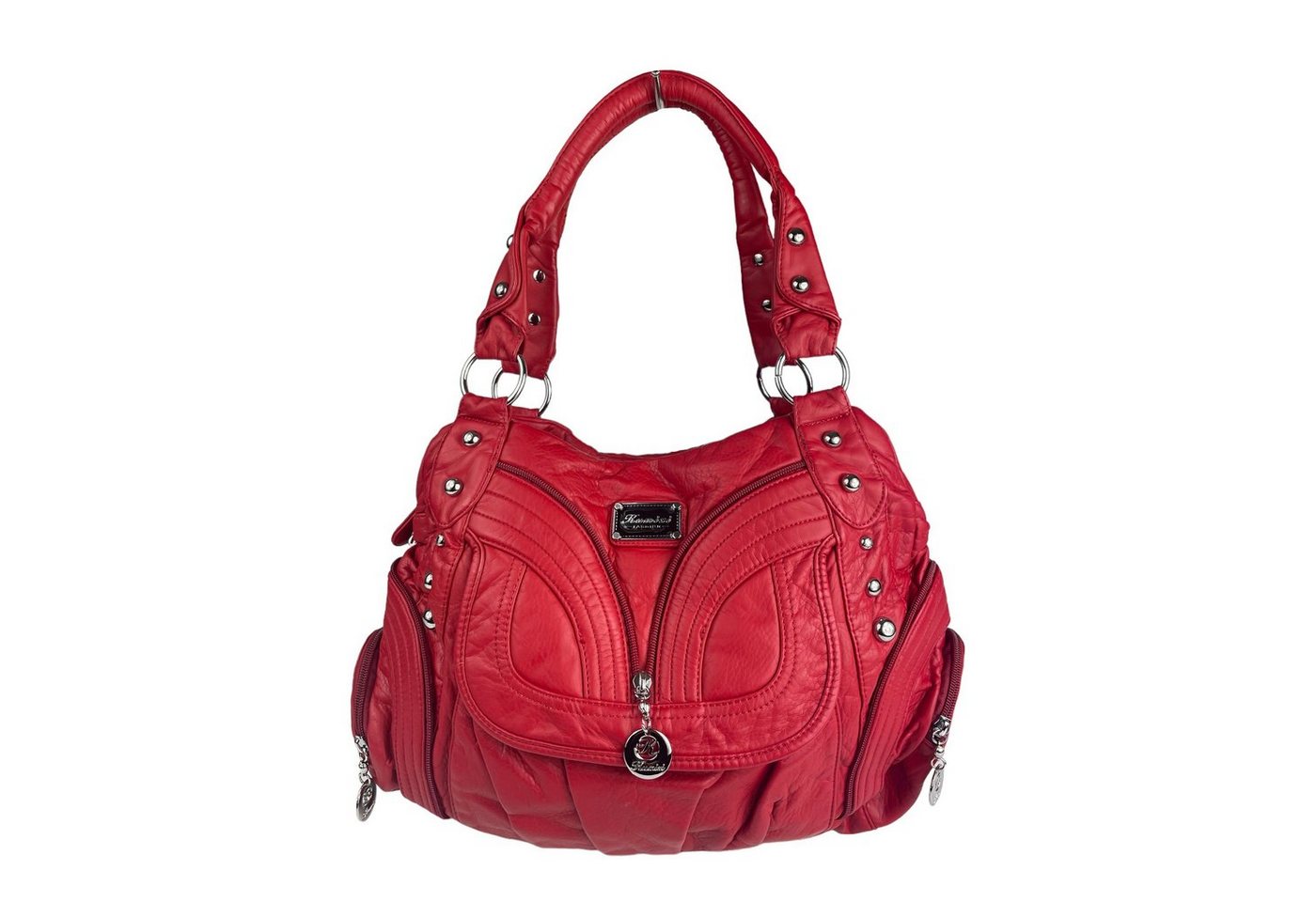 Taschen4life Schultertasche klassische Damen Handtasche AK1168, Tasche mit vielen Fächern, Alltagstasche von Taschen4life