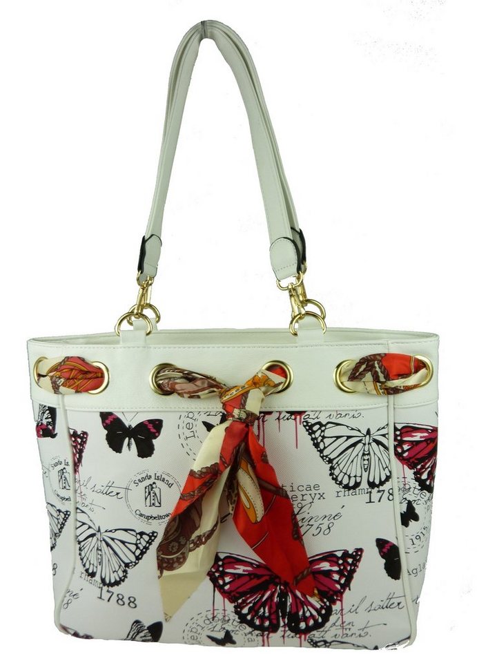 Taschen4life Shopper Damen Shoppertasche Butterfly - große moderne Schultertasche 5817, im casual Vintage Stil von Taschen4life