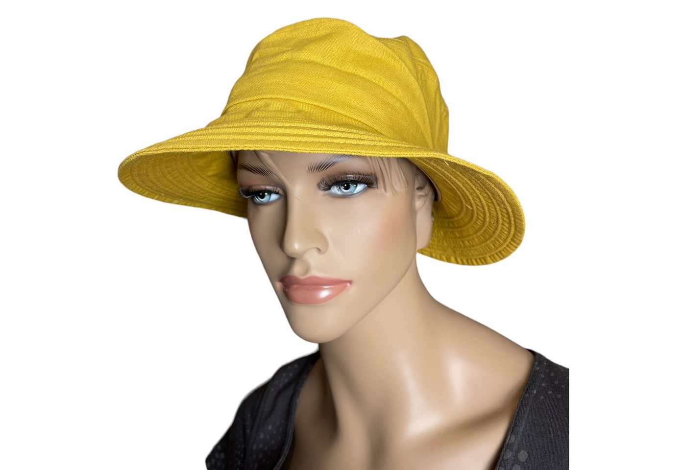 Taschen4life Sonnenhut Modischer Sommer Leinen Hut Bucket Hat, Größenverstellbar, unisex, Fischerhut von Taschen4life