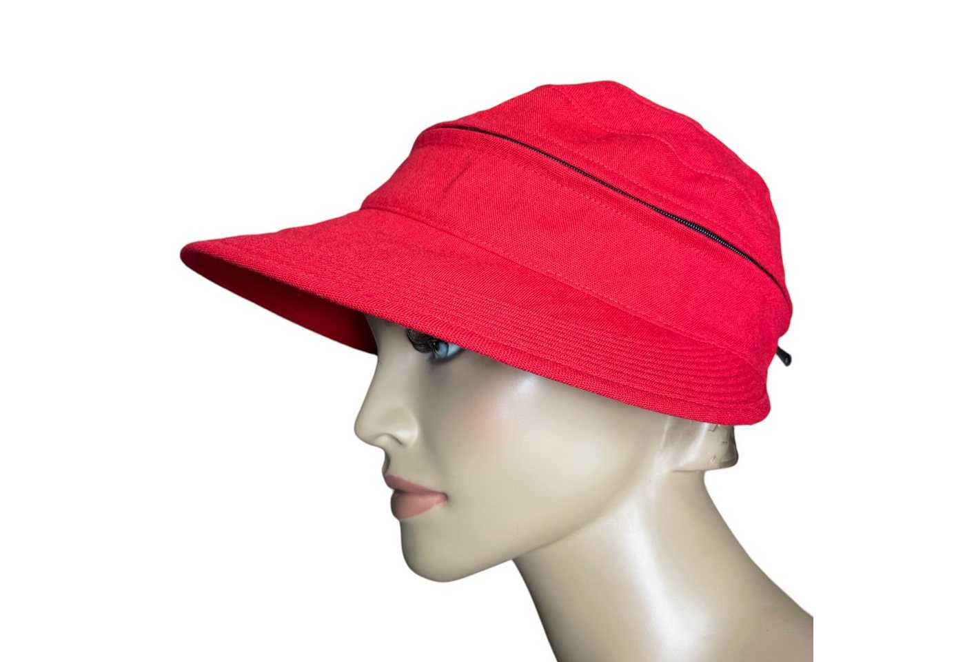 Taschen4life Sonnenhut Visor Cap 2in1 Sonnencap Basecap & Sonnenschutz in Einem, unisex, aus Leinen von Taschen4life