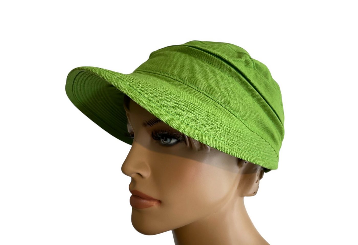 Taschen4life Sonnenhut Visor Cap 2in1 Sonnencap Basecap & Sonnenschutz in Einem, unisex, aus Leinen von Taschen4life