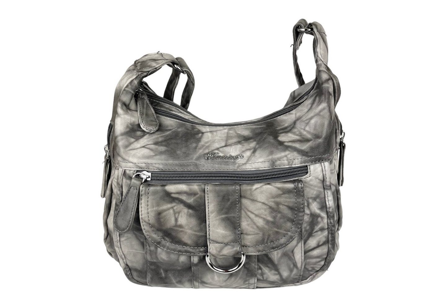 Taschen4life Umhängetasche Damen Schultertasche 1650-1 uni / batik mit vielen Fächern, langer Trageriemen, Umhängetasche, crossbody bag von Taschen4life