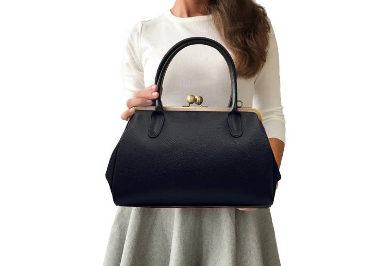 Taschenkinder Henkeltasche Leder Handtasche, Henkeltasche "große Aurelie" Schultertasche Damen, Echtes Leder vom Rind von Taschenkinder