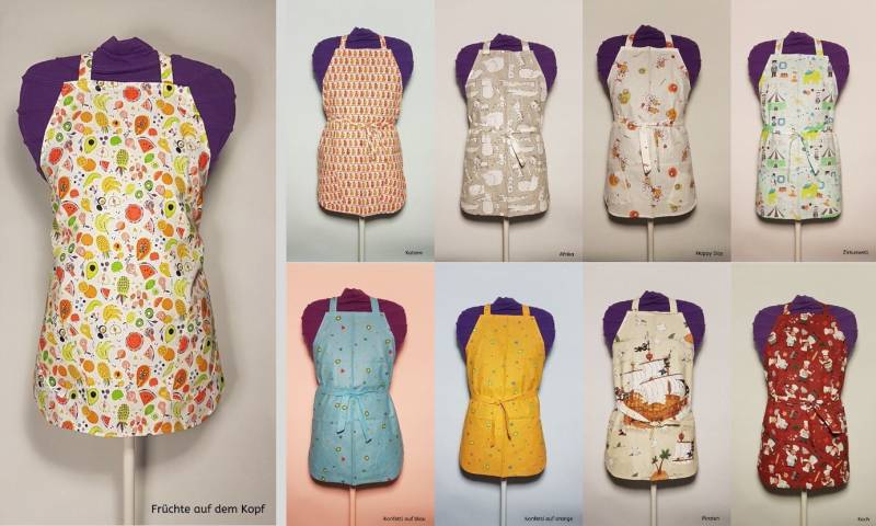 Schürze Für Schul-Kinder - Verschiedene Modelle Verfügbar von Taschenlaedchen