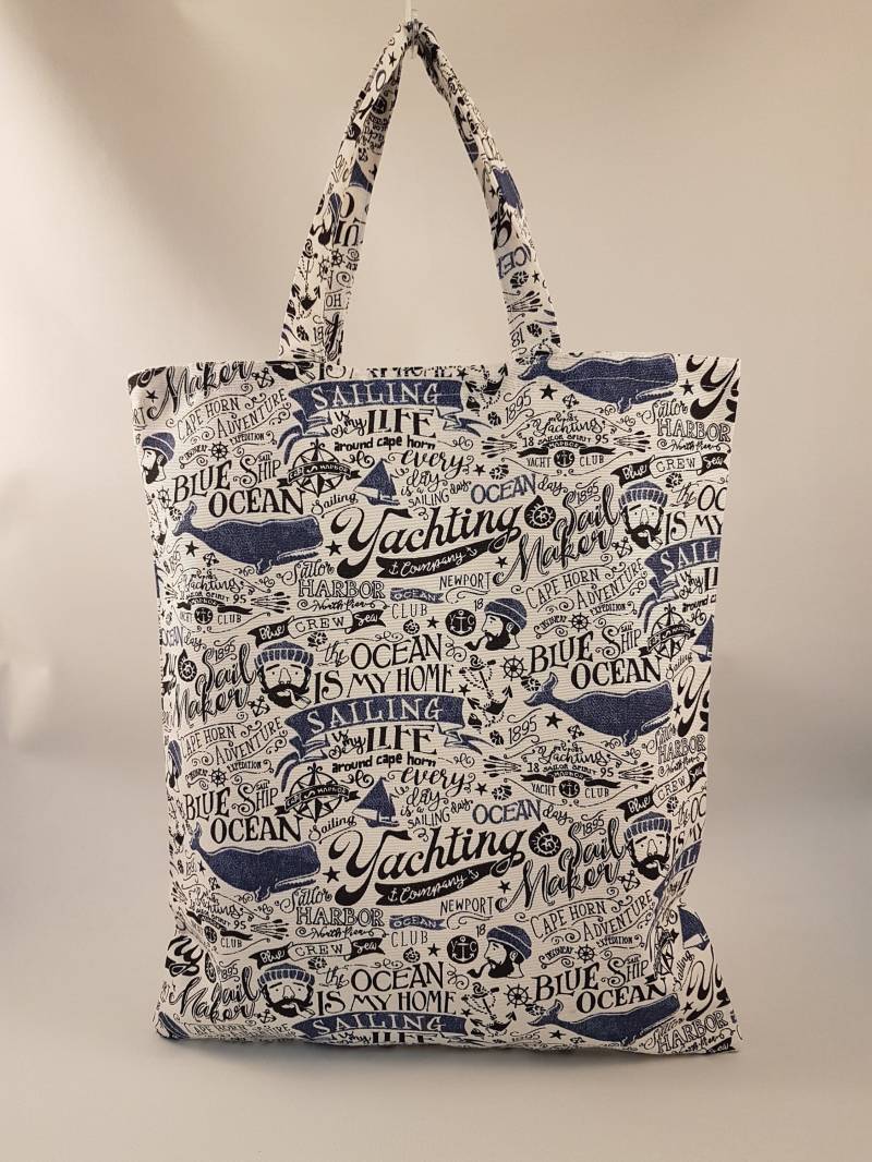 Stoffbeutel „Ahoi" - Große Stofftasche | 35 X 27 cm von Taschenlaedchen