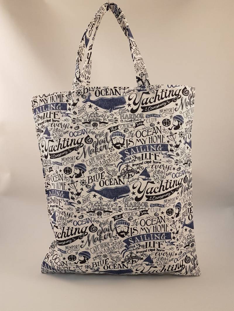 Stoffbeutel „Ahoi" - Kleine Stofftasche | 27 X 23 cm von Taschenlaedchen