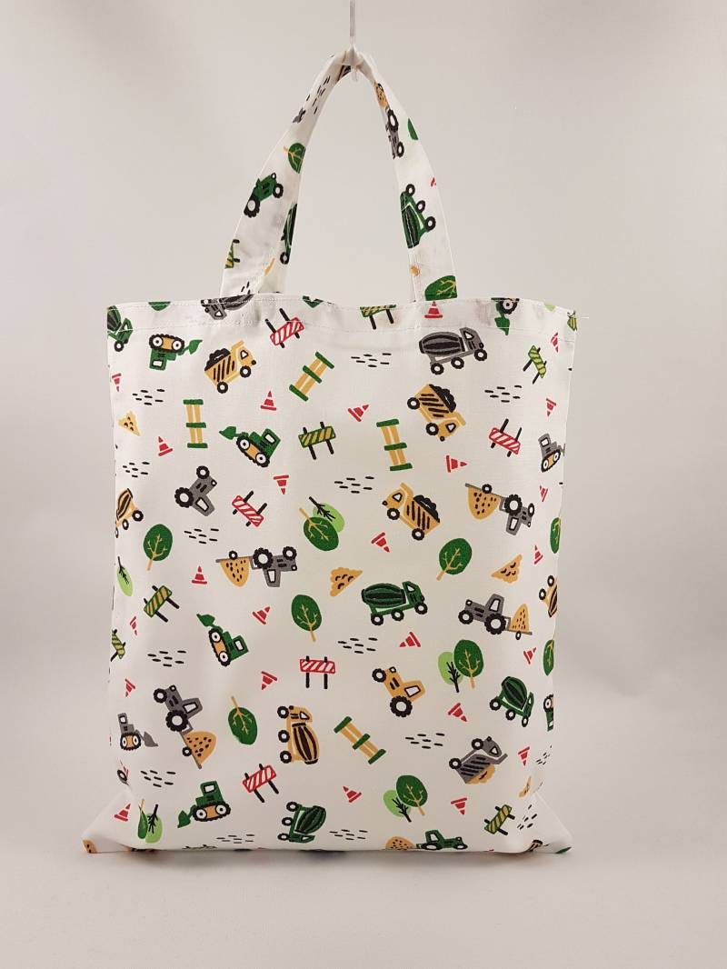 Stoffbeutel „Baustelle" - Kleine Stofftasche | 27 X 23 cm von Taschenlaedchen