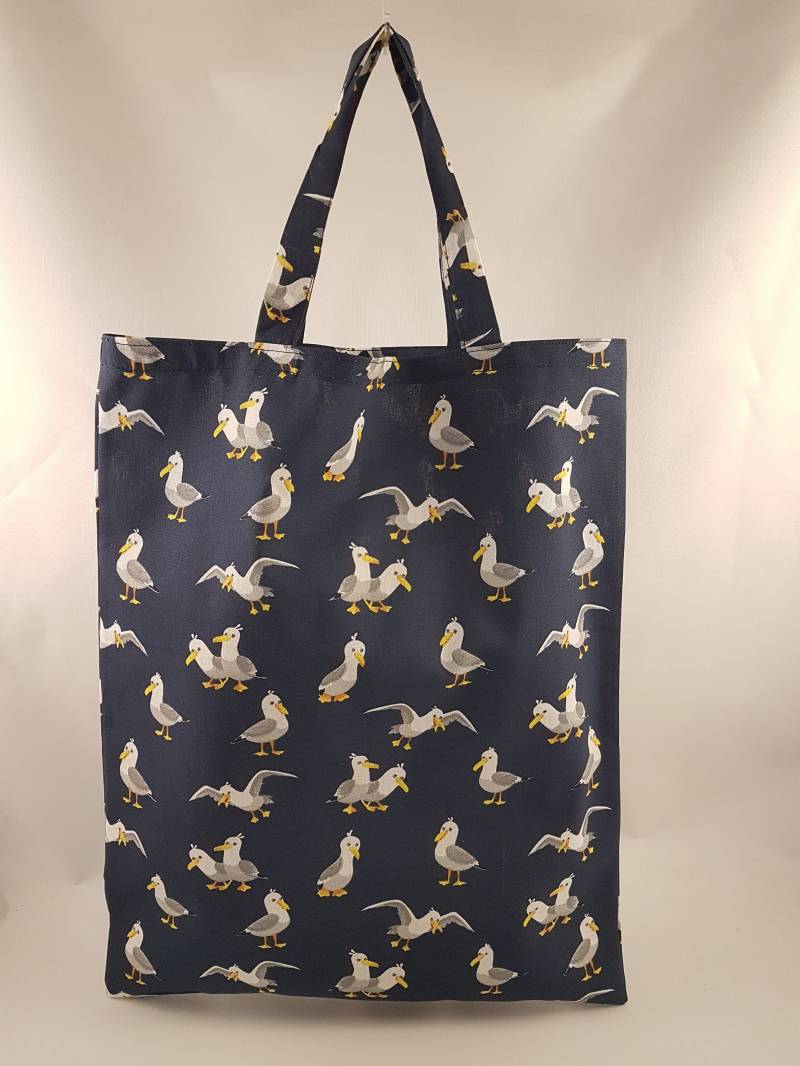 Stoffbeutel „Möwe" - Extra Große Stofftasche | 41 X 33 cm von Taschenlaedchen