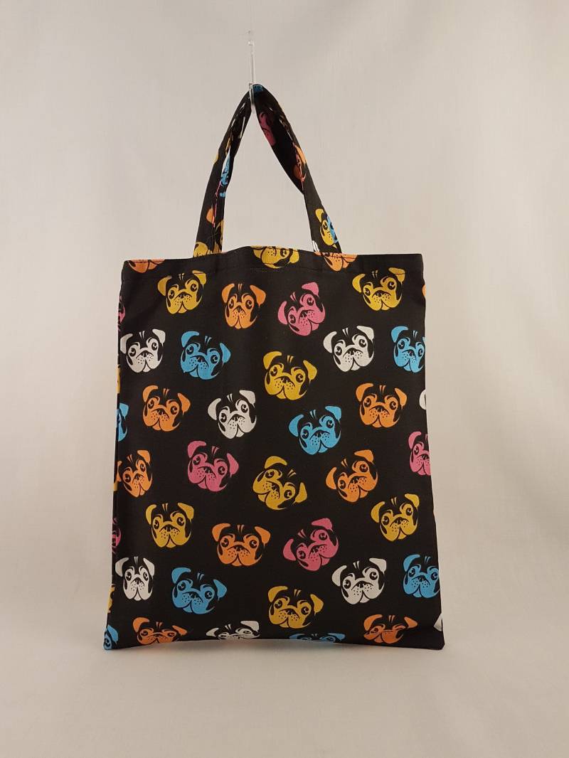 Stoffbeutel „Mops" - Kleine Stofftasche | 27 X 23 cm von Taschenlaedchen