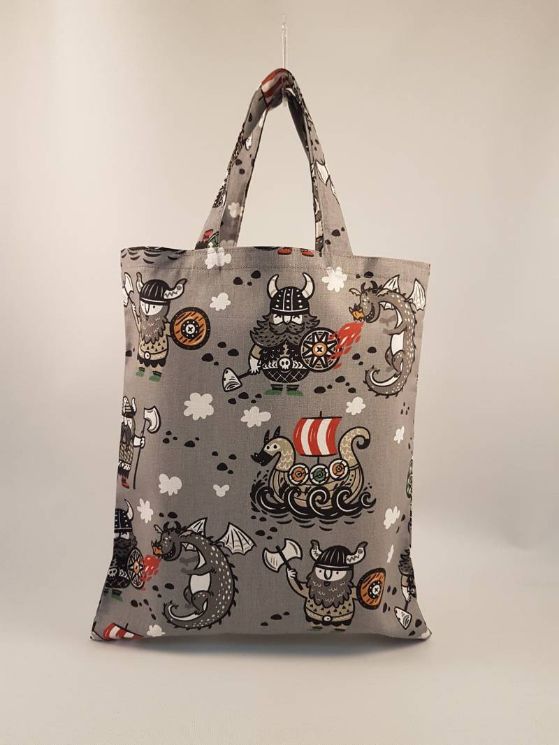 Stoffbeutel „Wikinger" - Kleine Stofftasche | 27 X 23 cm von Taschenlaedchen