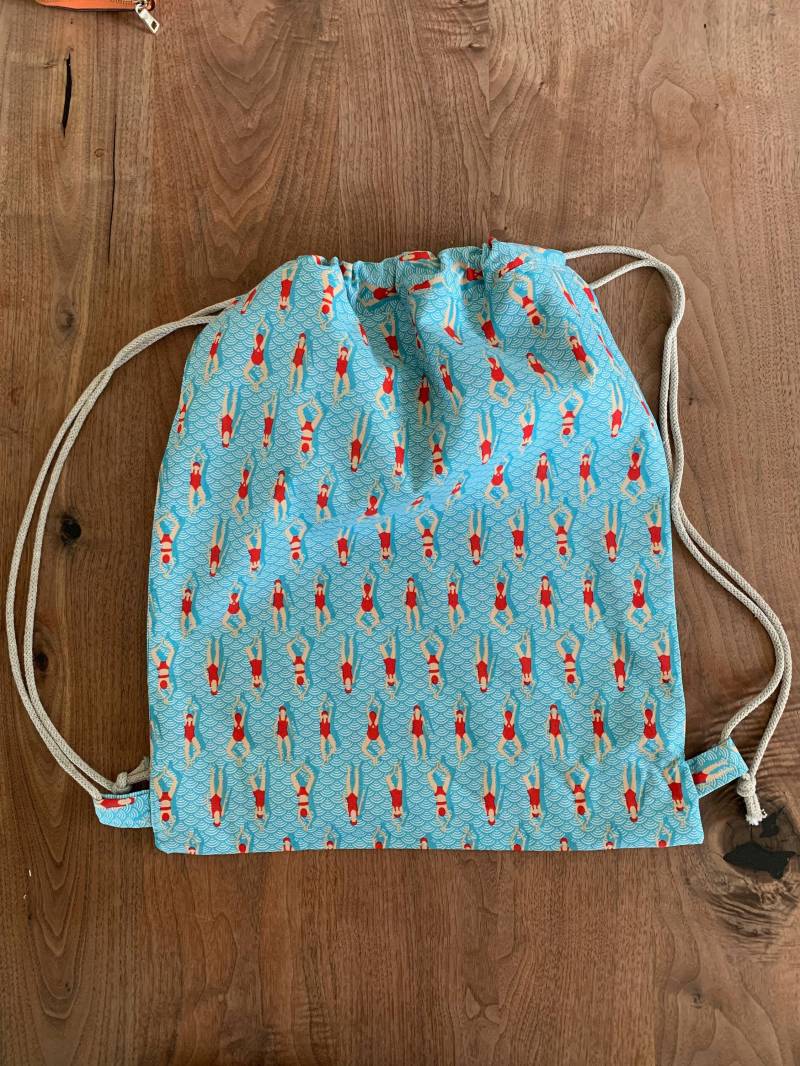 Rucksack Turnbeutel Sportbeutel Gymnastik Hipster Fashion Damen Herren Teenager Reiserucksack Handmade Leicht Faltbar Baumwolle Stoffbeutel von TaschenmachereiAJ