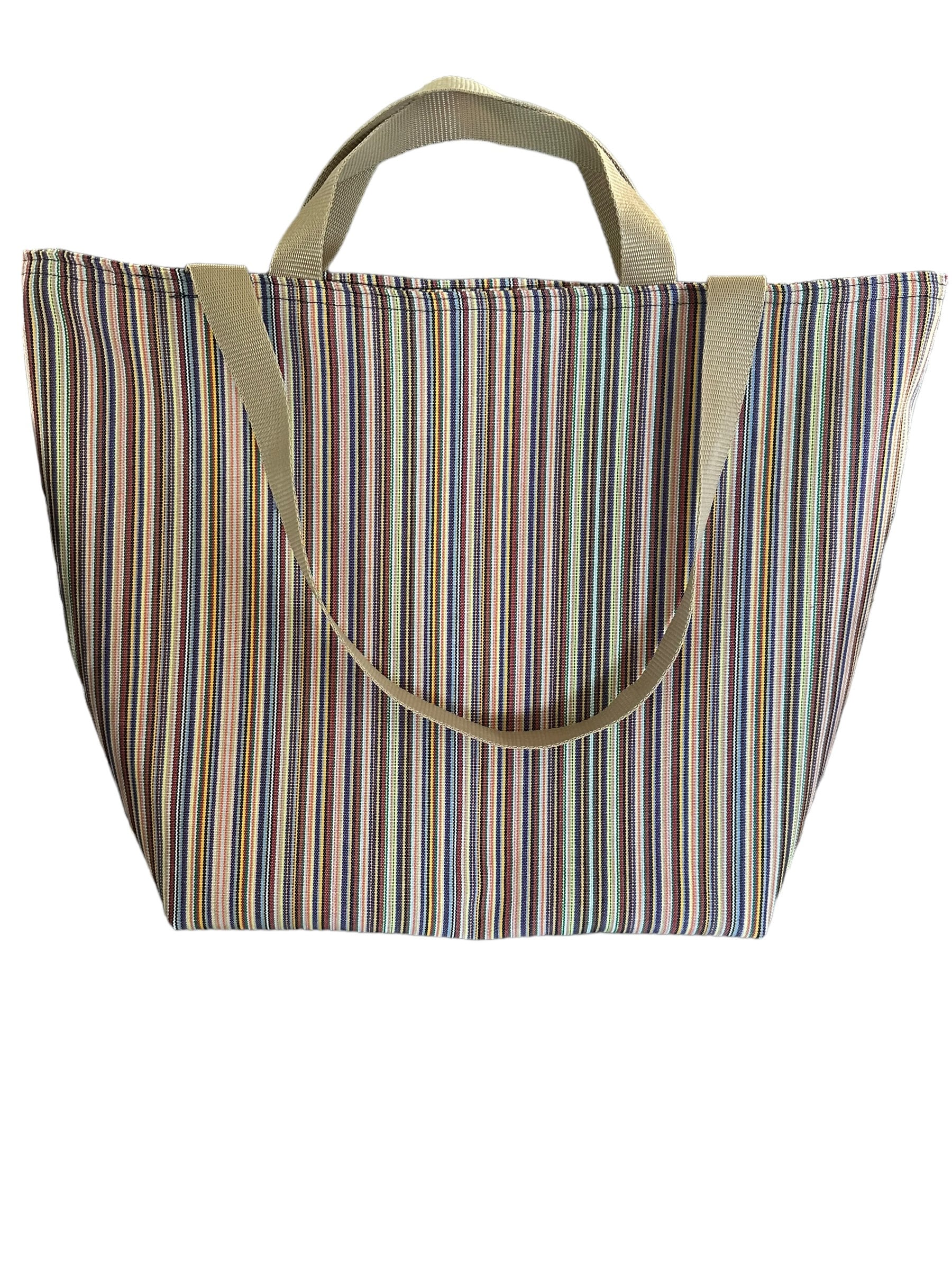 xxl Shopper Strandtasche Tasche Badetasche Einkaufstasche Markttasche Schultertasche Handmade Streifen Umhängetasche Sommer Sonne Täschchen von TaschenmachereiAJ