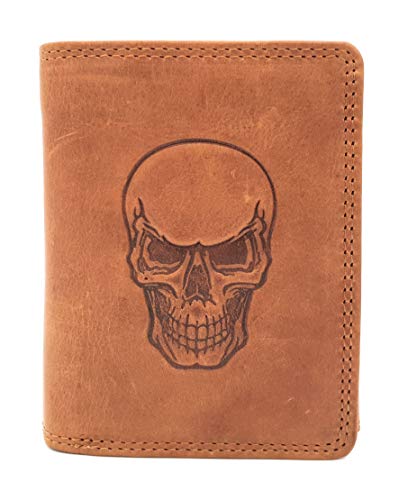Hill Burry echt Leder Portemonnaie Geldbörse Skull Totenkopf mit RFID Schutz von Taschenvertrieb