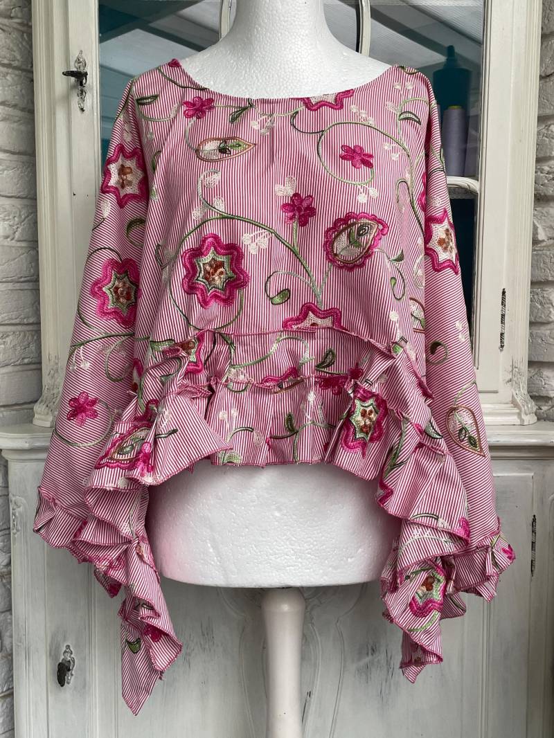 Neu Bluse Baumwollbluse Bohobluse Oversized Lagenlook Taschenwerk Einheitsgröße 38 Bis 48 von TaschenwerkCS