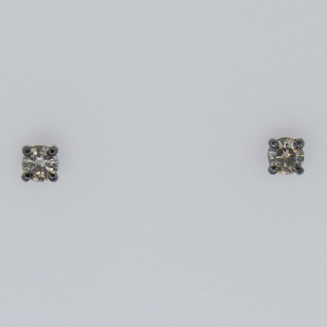 14K Gold Vintage Style Schwarz Rhodium Überzogen 0, 23Ct Champagner Diamant Ohrstecker Pushbacks Ohrringe von Tasiyanjewelrydesign