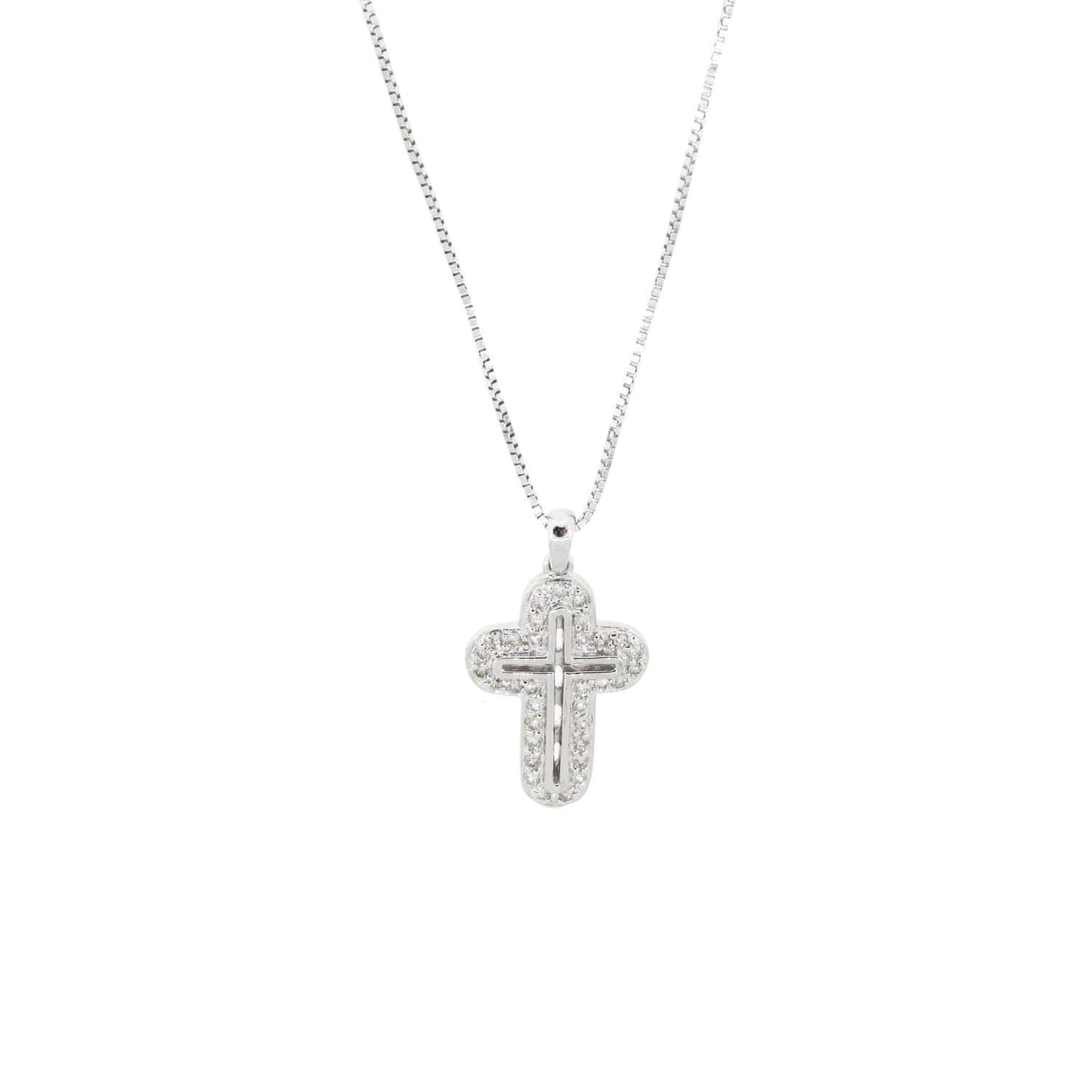 14K Weißgold 0, 33 Karat Diamant Kreuz Micro Pave Anhänger Halskette Religiöser 18 "Kette Geschenk Für Sie 14K Weißgold 0, 33 Karat Diamant Kreuz Micro Pave Anhänger Halskette Religiöser 18 "Kette Geschenk Für Sie von Tasiyanjewelrydesign