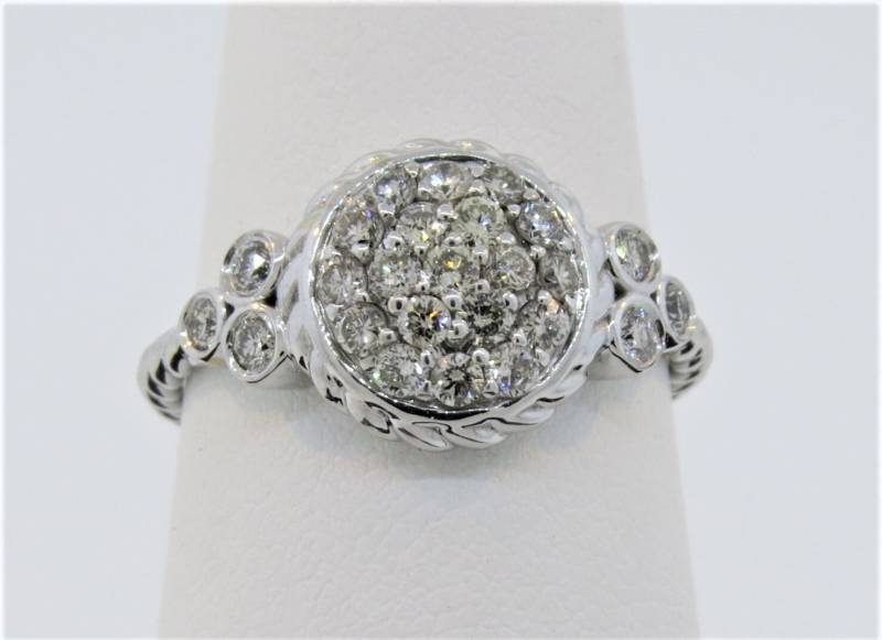 14K Weißgold 0.69Ct Diamant Vintage Antik Stil Ring Verlobungsring Ehering Stapelbarer Diamantring Clusterring Pave 14K Weißgold 0.69Ct Diamant Vintage Antik Stil Ring Verlobungsring Ehering Stapelbarer Diamantring Clusterring Pave von Tasiyanjewelrydesign