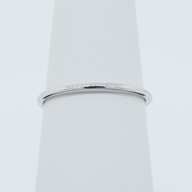 14K Weißgold 1.30 Mm Ehering Schlichter Gold Stapelbarer Ring Dünner Zierlicher von Tasiyanjewelrydesign