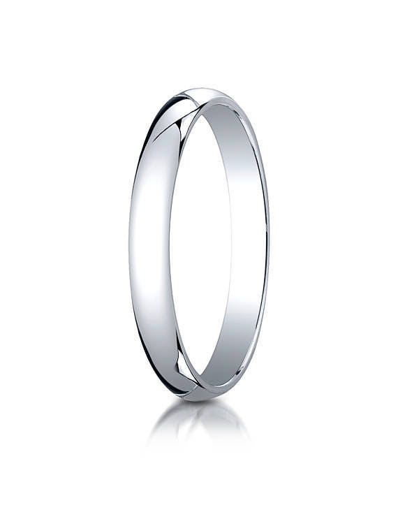 14K Weißgold 3.00 Mm Comfort Fit Ehering, Ehering Stapelbarer Ring/Versprechensring Geschenk Für Sie von Tasiyanjewelrydesign