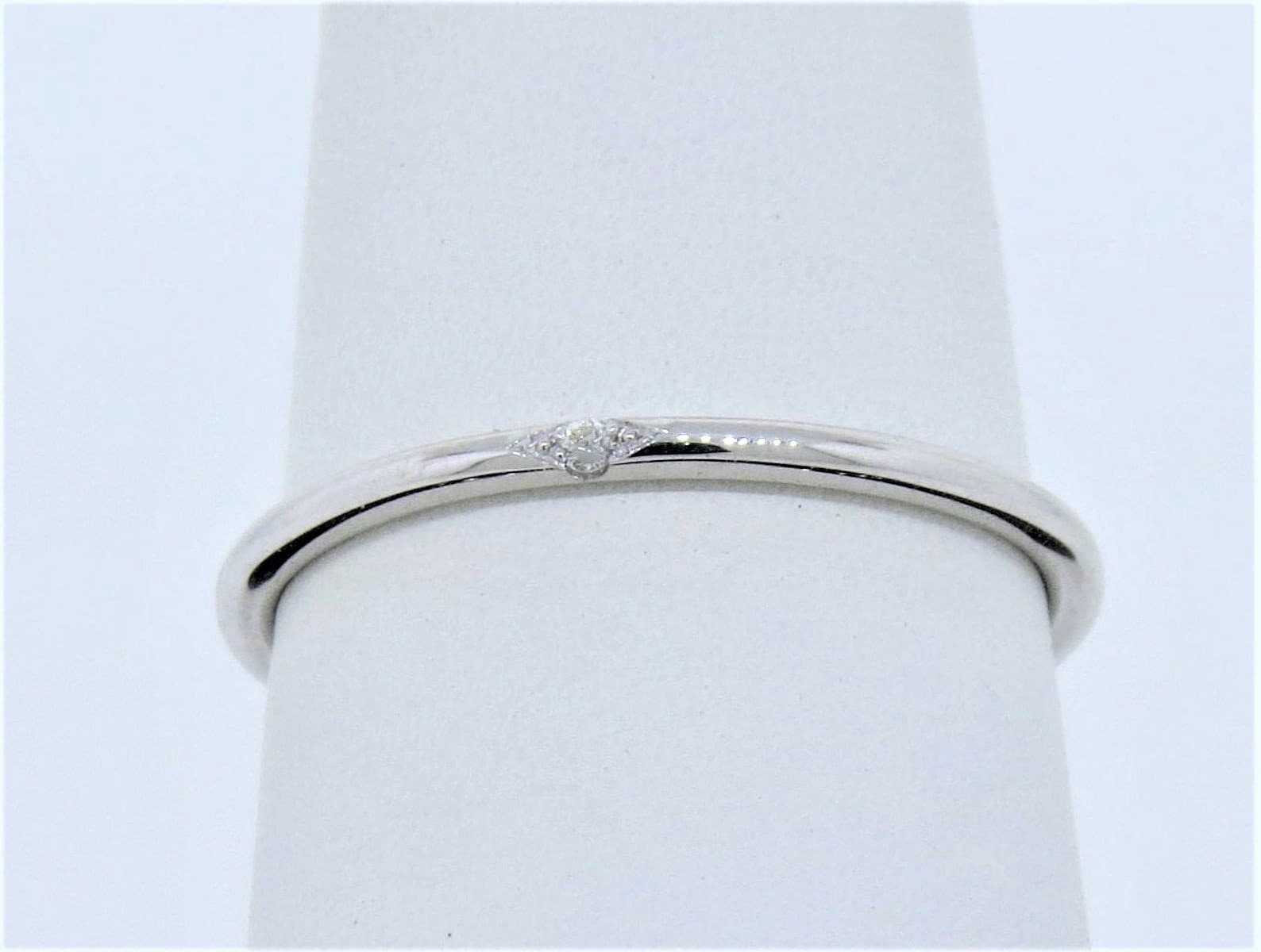 14K Weißgold Micro Pave Diamant Ehering/stapelbarer Ring Jubiläumsring Versprechensring Zierlicher Brautring Geschenk Für Sie von Tasiyanjewelrydesign