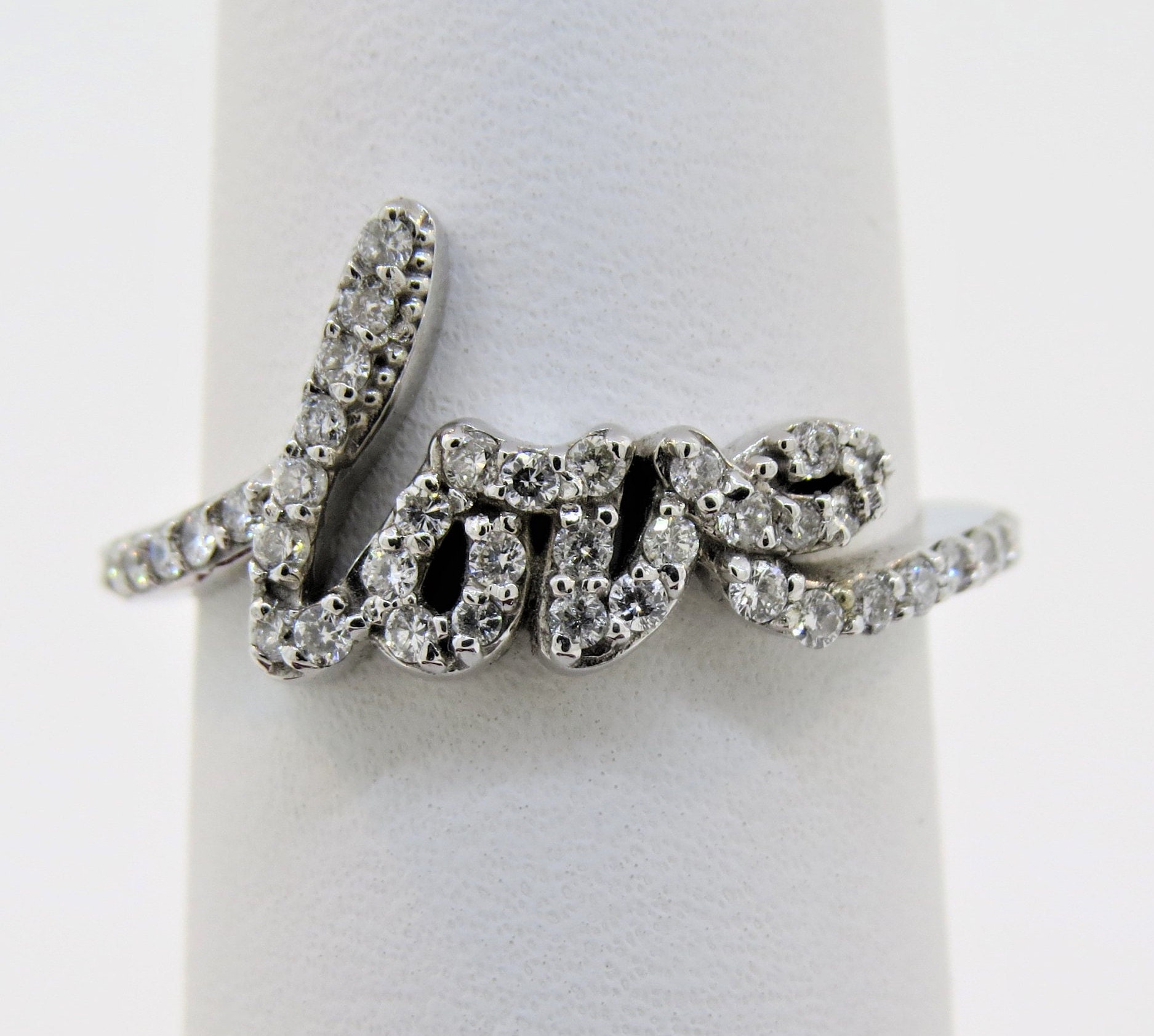 14Kt Weißgold 0.36Ct Diamant Liebesring/Liebe Anfangsring Versprechensring Jubiläumsring Stapelbarer Ring, Geschenk Für Sie Valentinstag 14Kt Weißgold 0.36Ct Diamant Liebesring/Liebe Anfangsring Versprechensring Jubiläumsring Stapelbarer Ring, Geschenk Für Sie Valentinstag von Tasiyanjewelrydesign