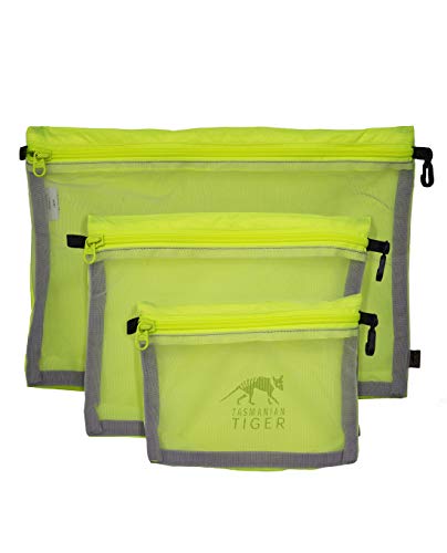 Tasmanian Tiger TT Mesh Pocket Set Safety Yellow High Vis Rucksack Organizer Zusatztaschen von Tasmanian Tiger