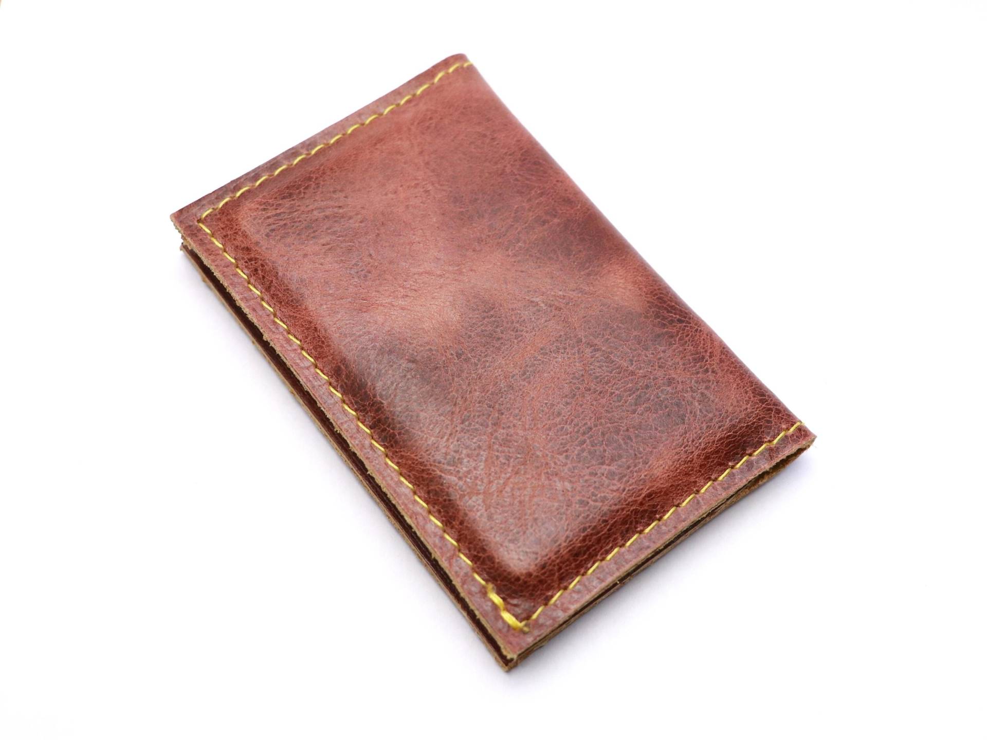 Braunes Kartenetui Aus Leder. Bankkartenetui. Führerscheinetui. Kleines Ledergeschenk. Geburtstagsgeschenk von TassenVanILZA